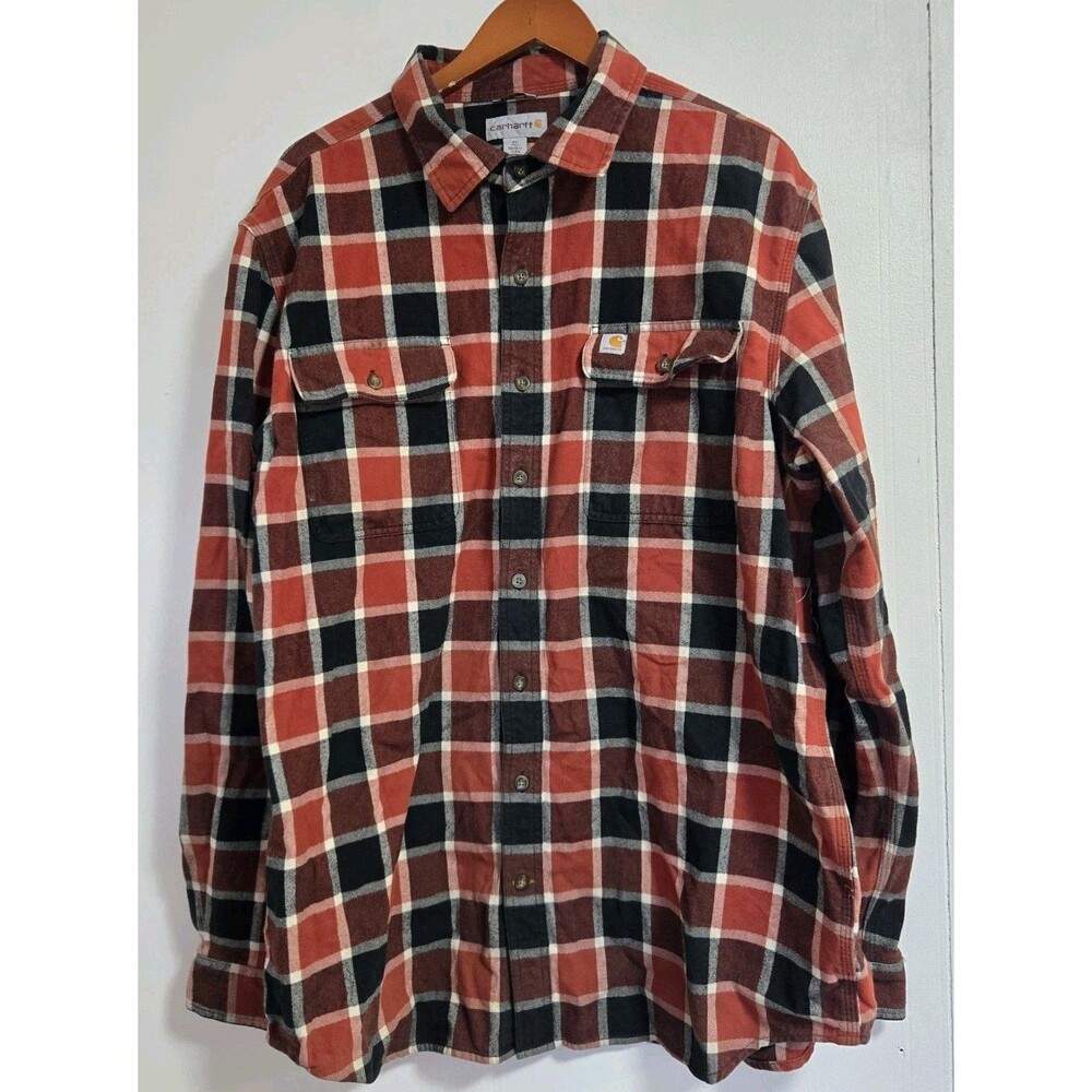 Carhartt Shirt Mens XLT Original Fit Flannel Work Outdoor Camping